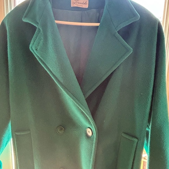 Chic Teal Double-Breasted Women's Pea Coat - Picture 10 of 10